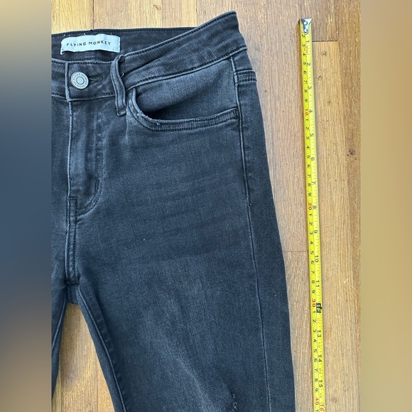 Flying Monkey | Women’s black distressed skinny jeans - Picture 13 of 16